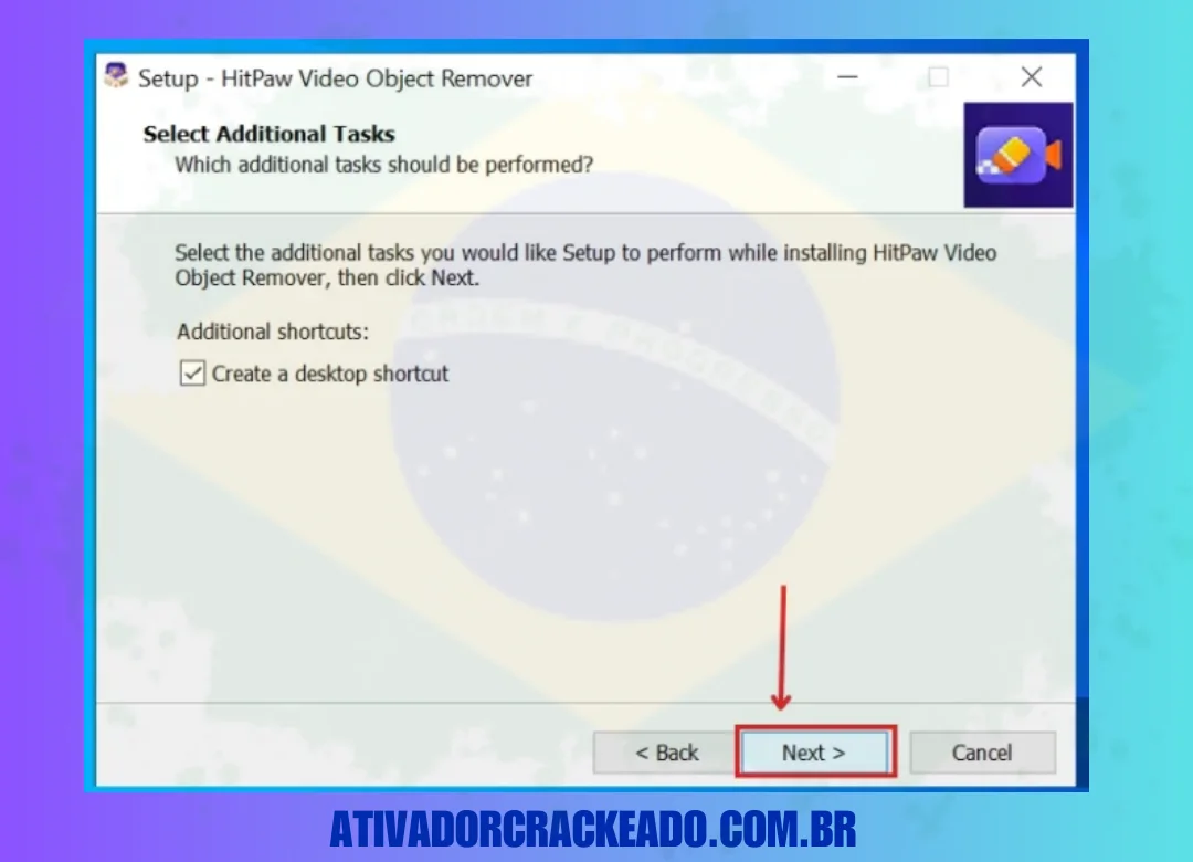 Em seguida, você verá algumas configurações adicionais, selecionará as que você gosta e continuará clicando Avançar. 