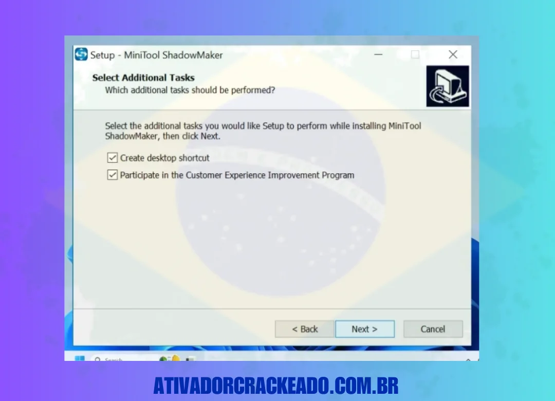 Em seguida, você verá algumas configurações adicionais, selecione as que deseja e continue clicando em “Avançar”.