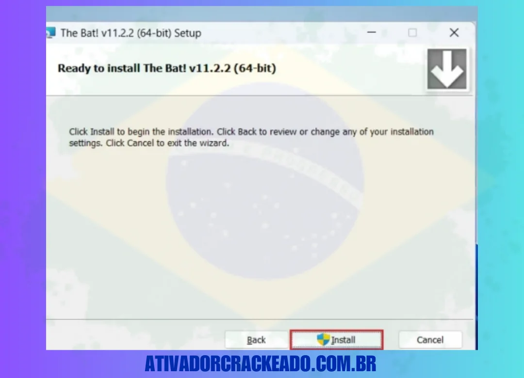 Então, você vai querer usar o The Bat! Clique em “Instalar“.