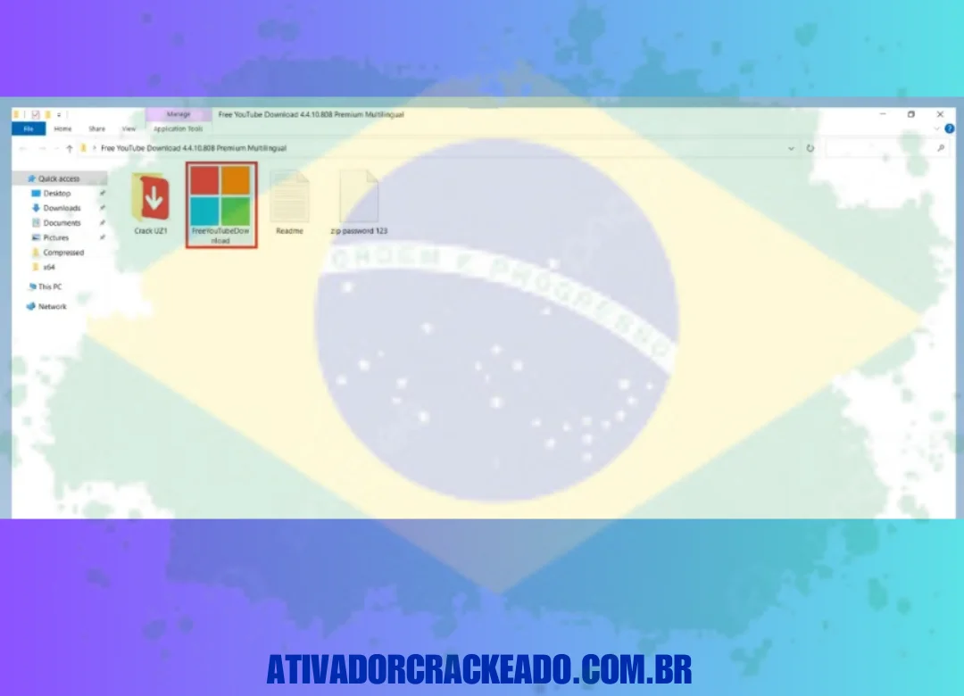 Extraia o arquivo baixado e dentro dele execute o arquivo FreeYouTubeDownload setup.exe. 