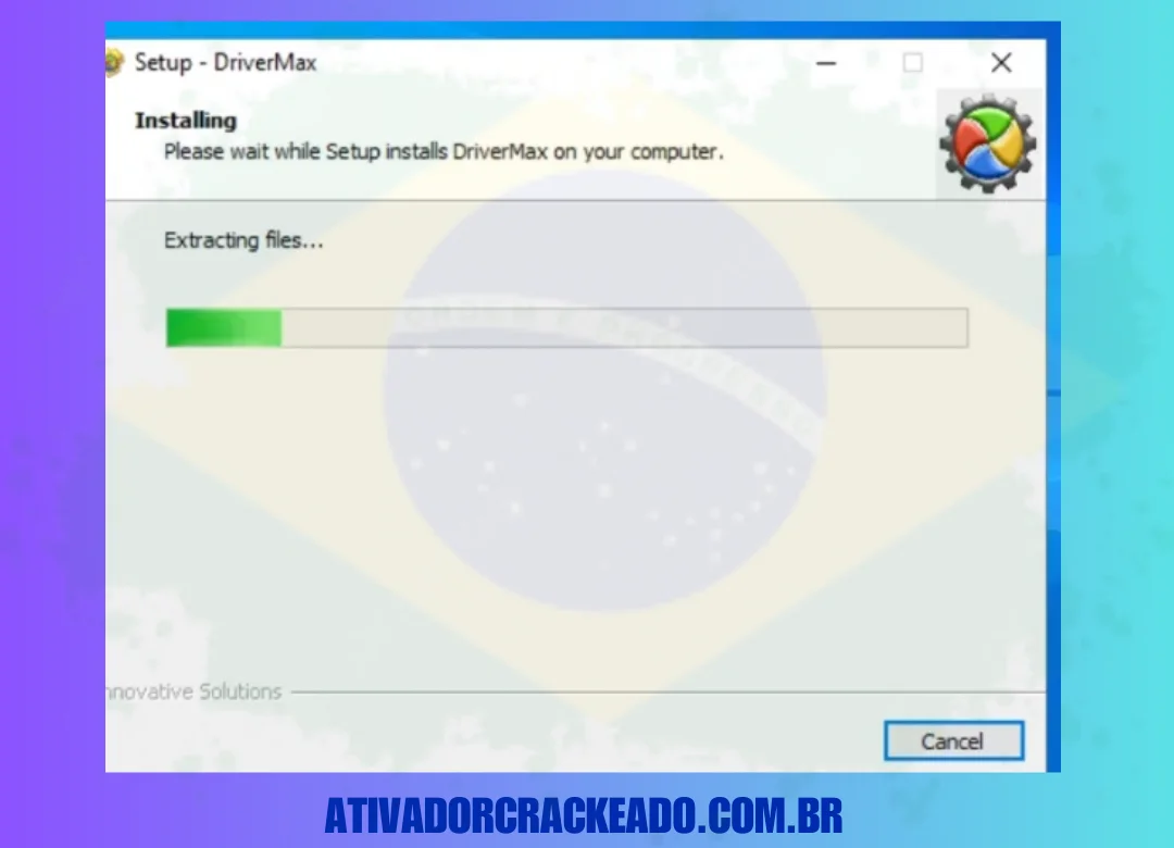 Instalando o DriverMax Pro, a instalação pode levar alguns momentos.