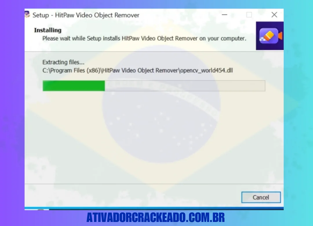 Instalando o HitPaw Toolkit e pode levar algum tempo para concluir.