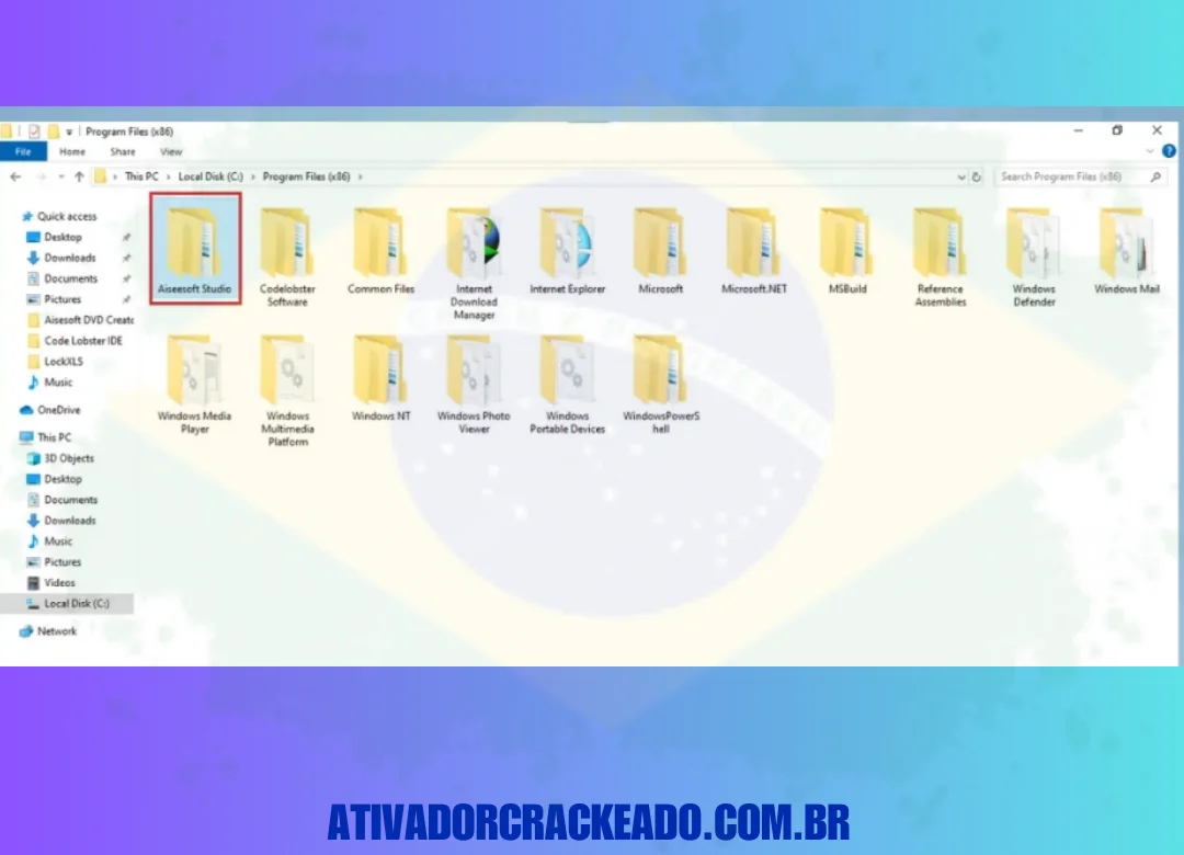 Lá você verá a pasta Aiseesoft Studio, então abra-a.