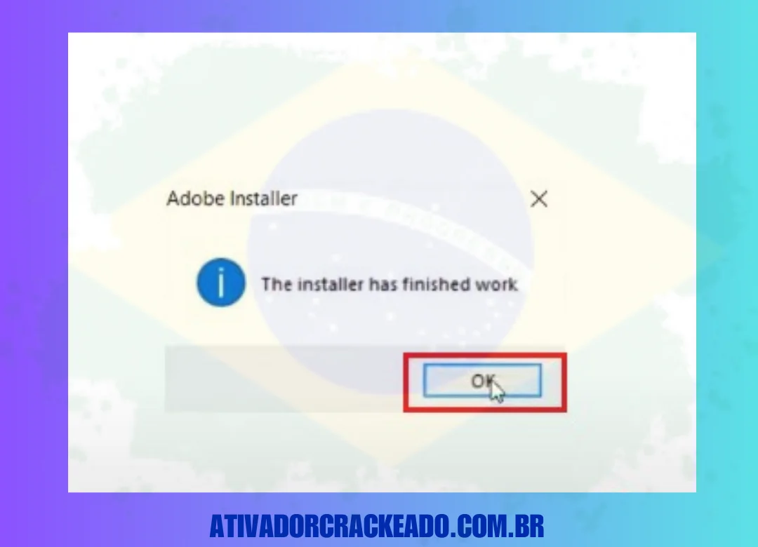 Na caixa Publicidade instalar software recomendado, marque a caixa. Para finalizar a instalação do aplicativo, clique em OK.