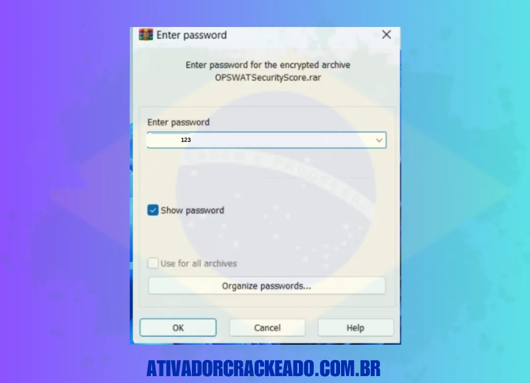 Na primeira etapa, desligue o Windows Defender. Em seguida, extraia o arquivo zip baixado usando o WinRAR. Depois disso, execute o arquivo de instalação e insira a senha “123”.