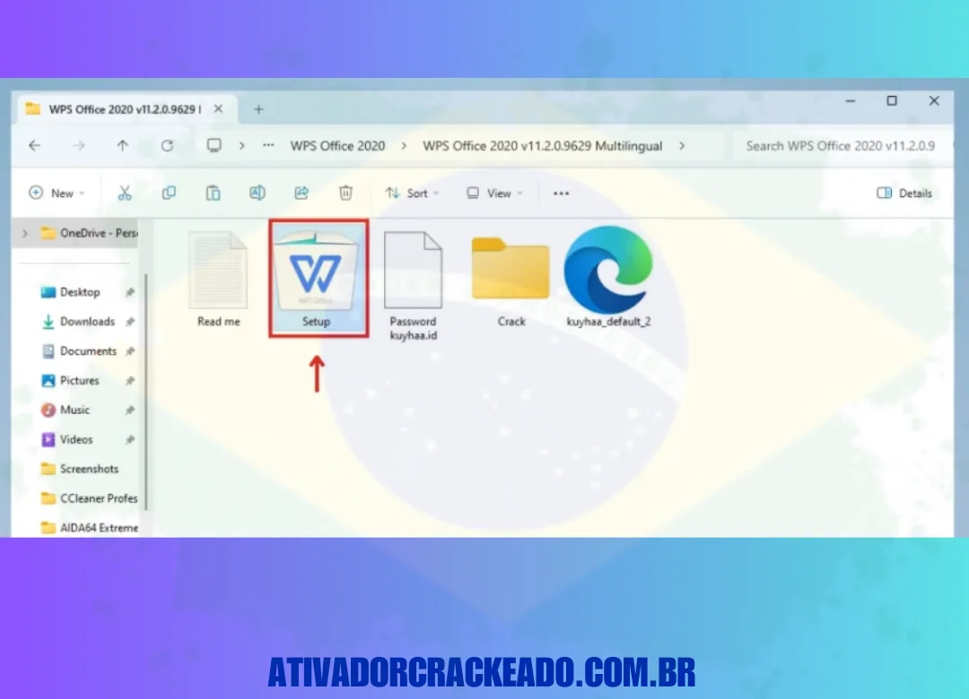 Na primeira etapa, extraia o arquivo zip baixado usando o Winrar. Depois disso, execute a configuração.