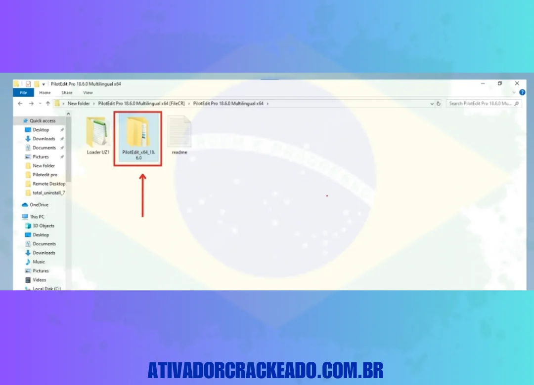 Primeiro, desligue o Windows Defender e extraia os arquivos usando o WinRAR. Depois disso, abra a pasta.