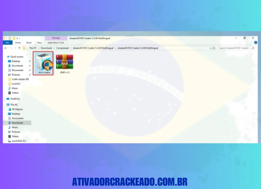 Primeiro, extraia o arquivo que você obtém após o download, para isso você pode usar o winRAR do.