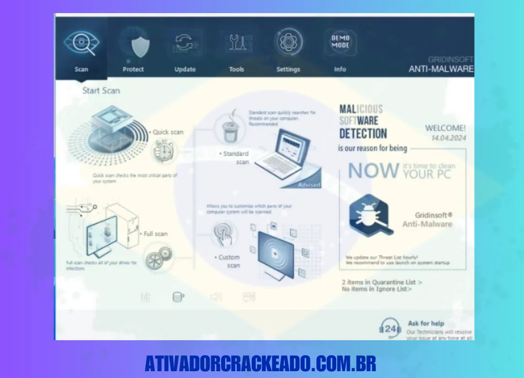 Sekarang, você pode usar a versão completa do GridinSoft Anti-Malware que será lançada. Você não pode se preocupar ou não.