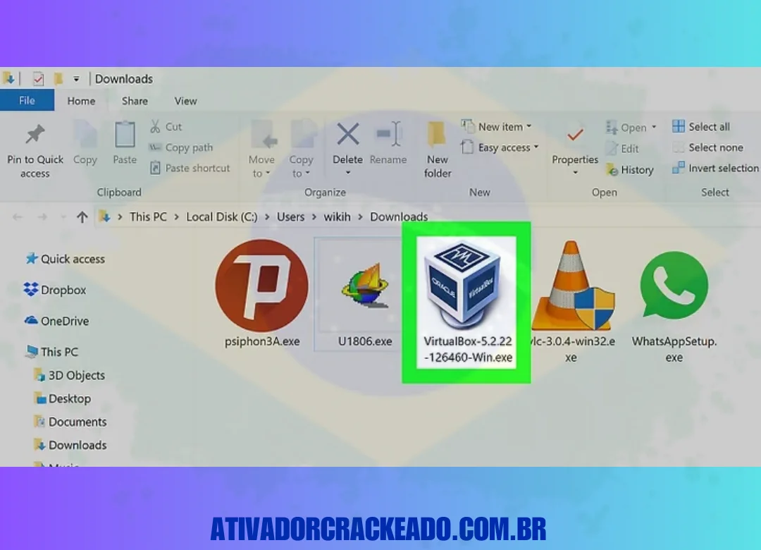 Selecione hosts Windows. Este link está localizado abaixo do título Pacotes de plataforma VirtualBox 6.1.14. Seu computador começará a baixar o arquivo EXE do VirtualBox.[1]