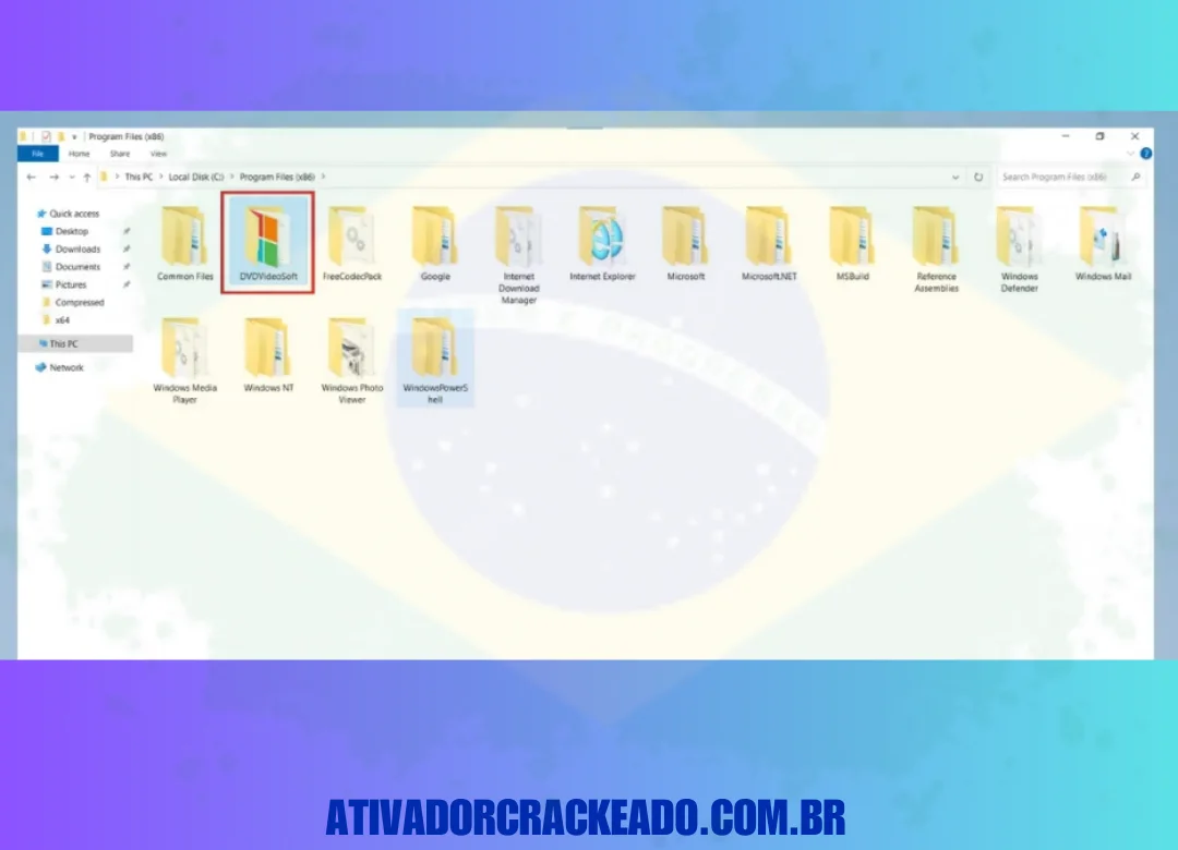 Vá para o disco local C e abra a pasta “DVDVideoSoft” que já está lá.