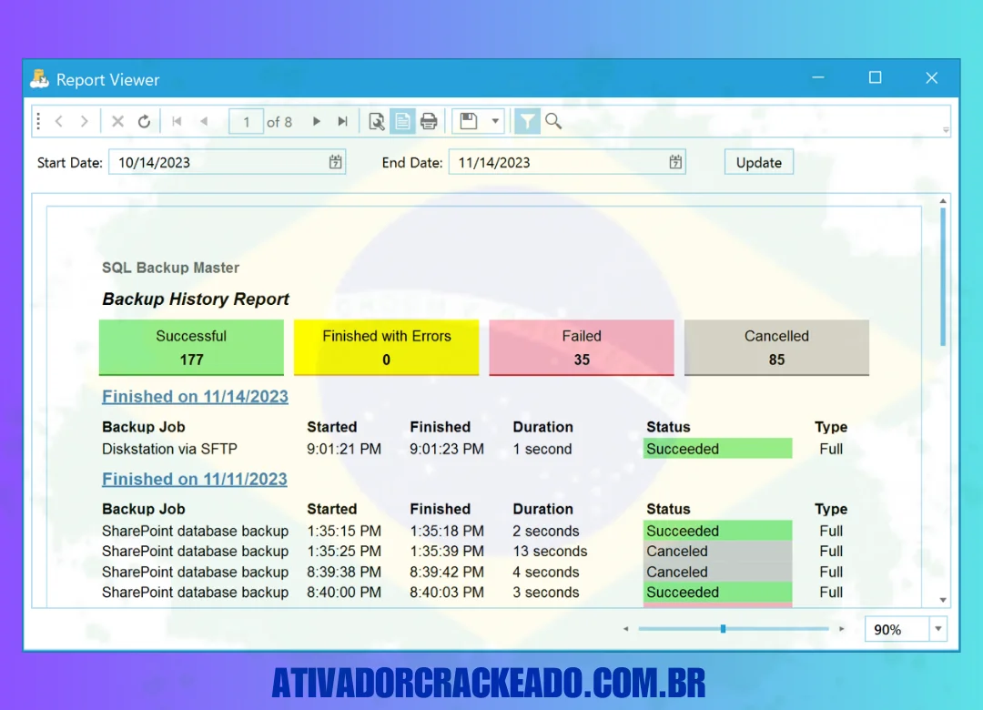 A simplicidade dessa operação é o que diferencia o SQL Backup Master Crackeado