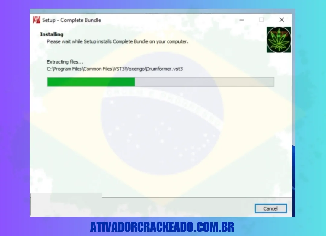 Ao instalar o Voxengo Complete Bundle, aguarde alguns instantes.