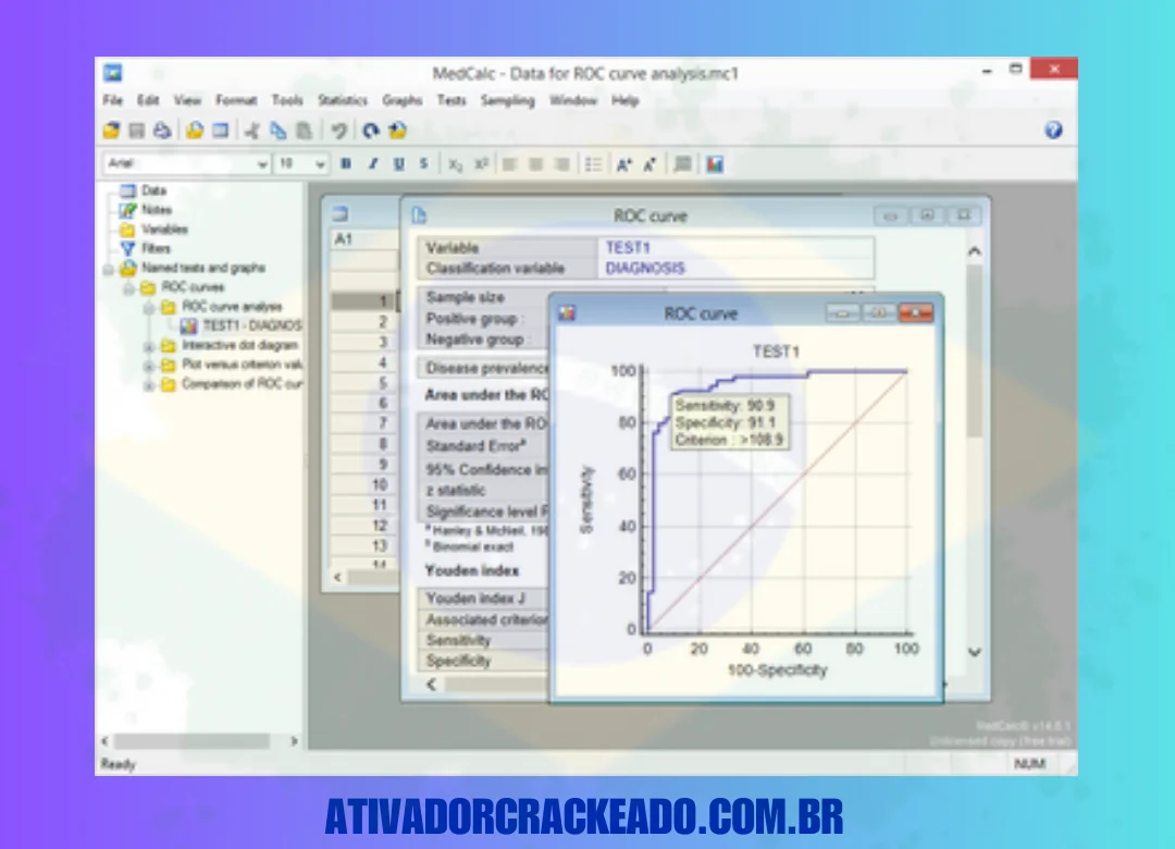 Características do MedCalc Crackeado