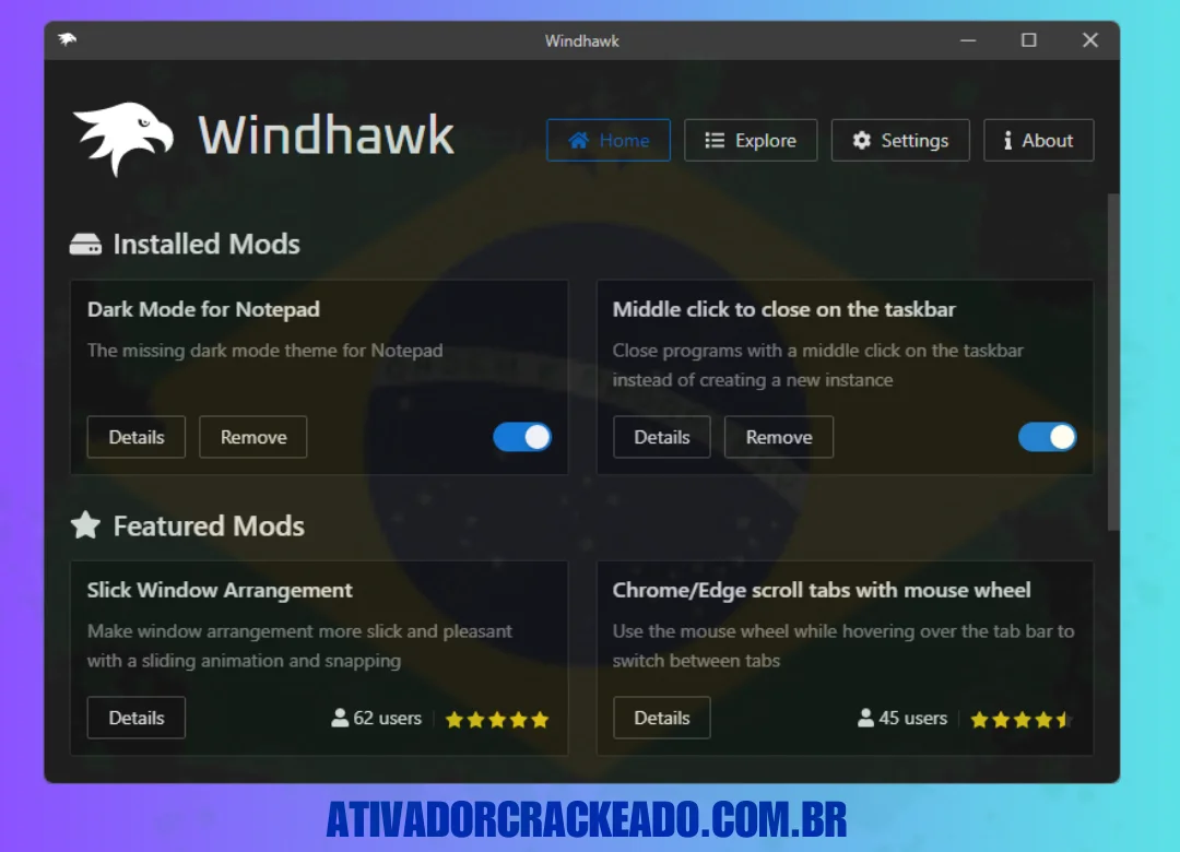 Como instalar e usar o Windhawk Crackeado