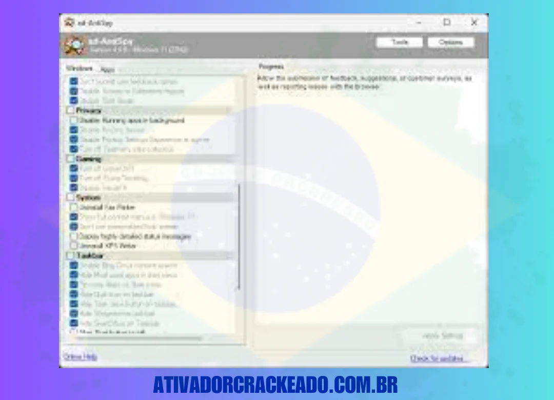 Como instalar e usar o XD-AntiSpy Crackeado