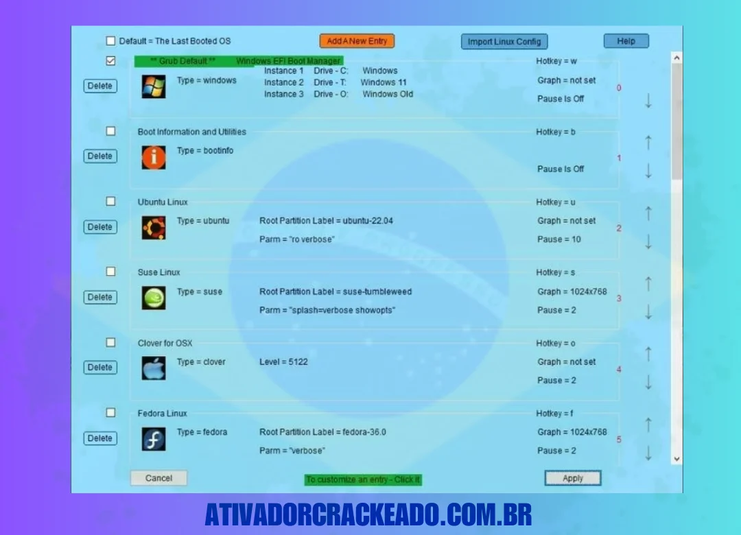 Como usar o Grub2Win Crackeado