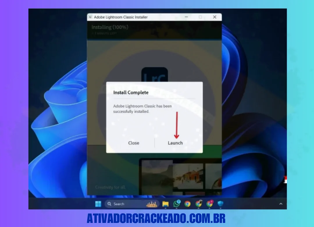 Depois disso, a instalação estará completa. Clique em 'Launch'.