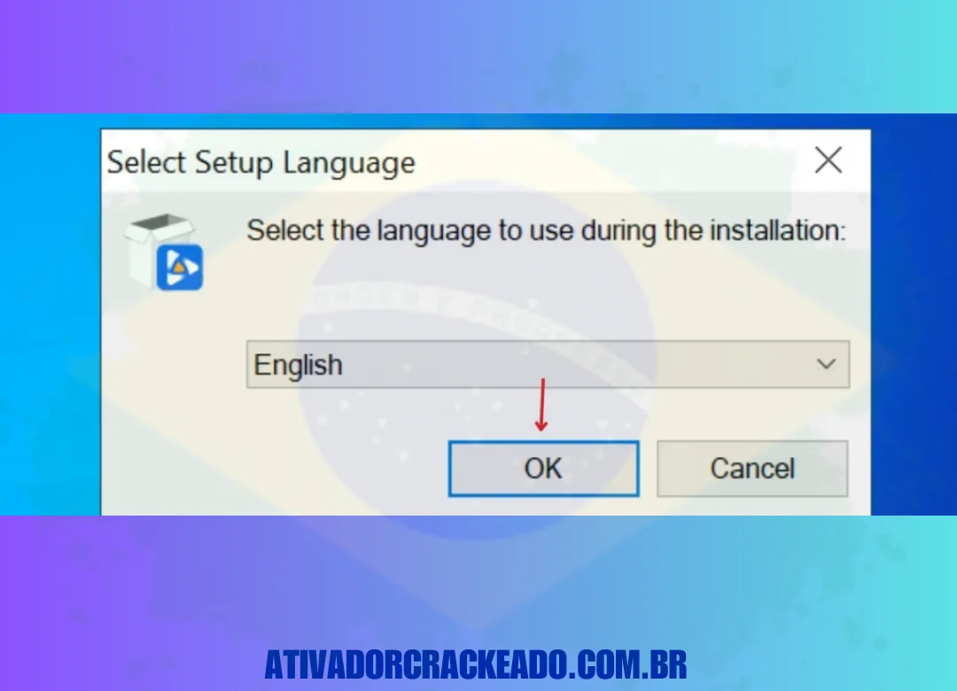 Depois disso, você deve selecionar o idioma para as configurações.