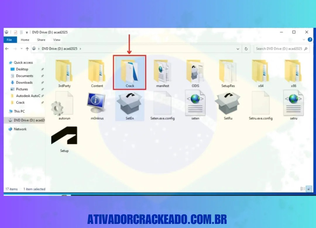 Em seguida, abra a pasta crack disponível na pasta de configuração principal.