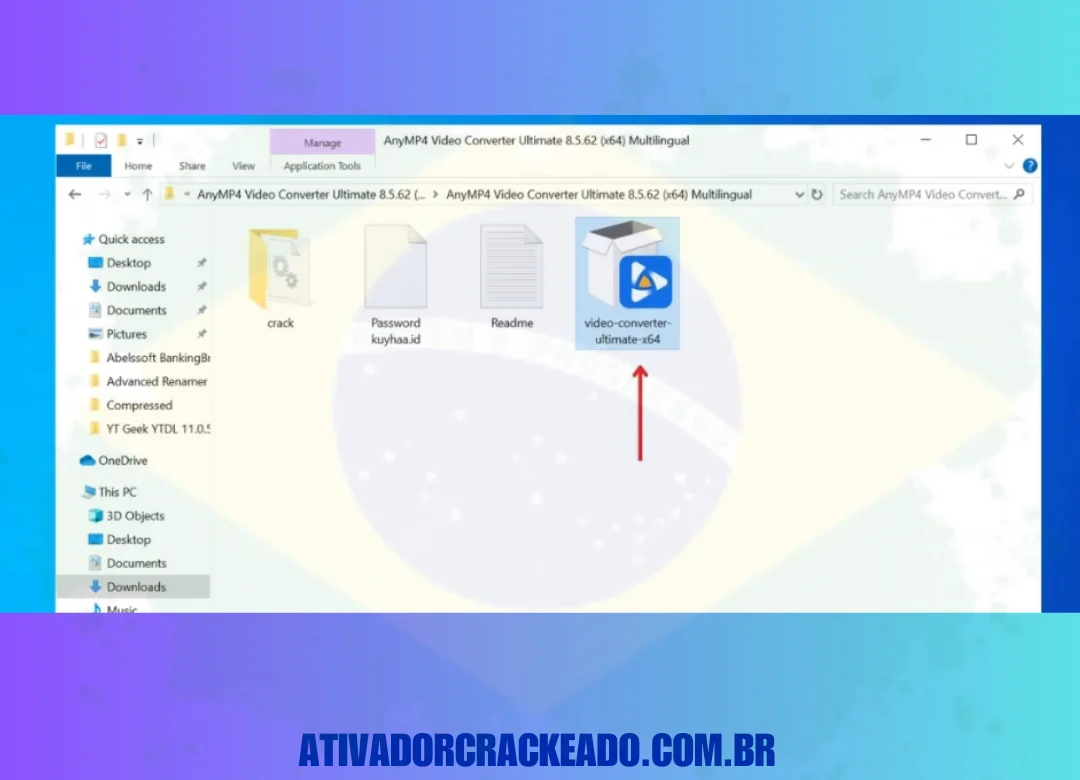 Extraia os arquivos do programa com a ajuda do WinRAR do kuyhaa e então execute o arquivo exe do Setup Video Converter Ultimate.