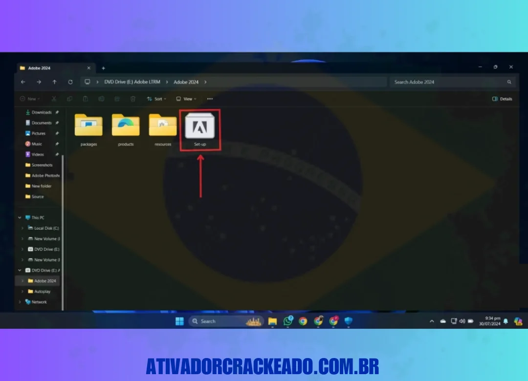 Haverá um arquivo de configuração disponível lá, execute-o.