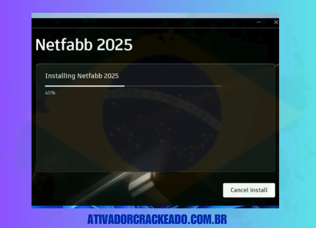 Instalando o AutoDesk Netfab 2025 versão completa, aguarde um momento.