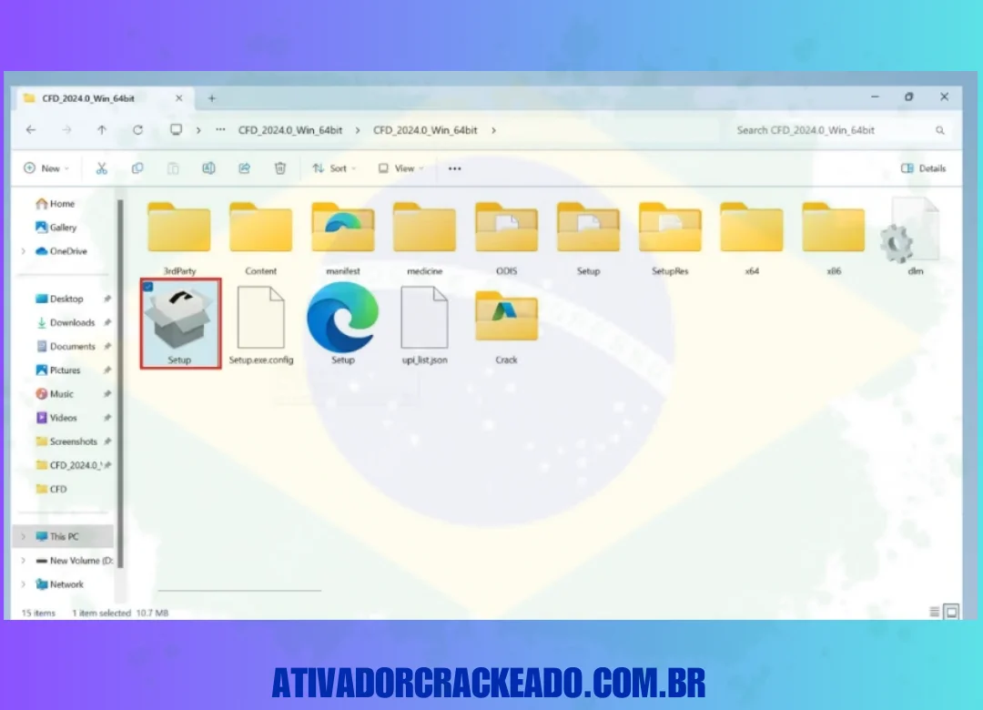 Primeiro, basta extrair o arquivo baixado. Você também pode usar o WinRAR do ativadorcrackeado.com.br para isso. Após extrair, execute o setup exe.