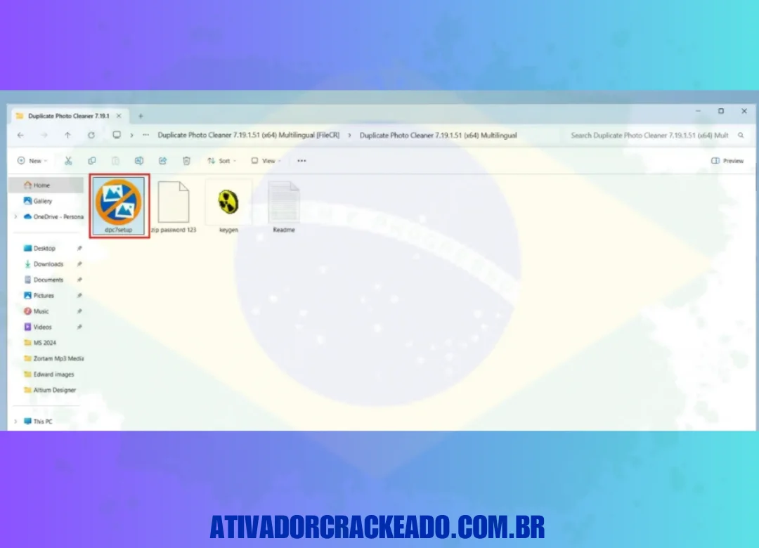 Primeiro, extraia os arquivos usando o WinRAR do ativadorcrackeado.com.br e então execute dpcsetup.exe.