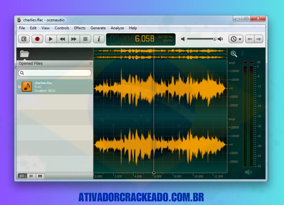 Principais recursos do OcenAudio Crackeado