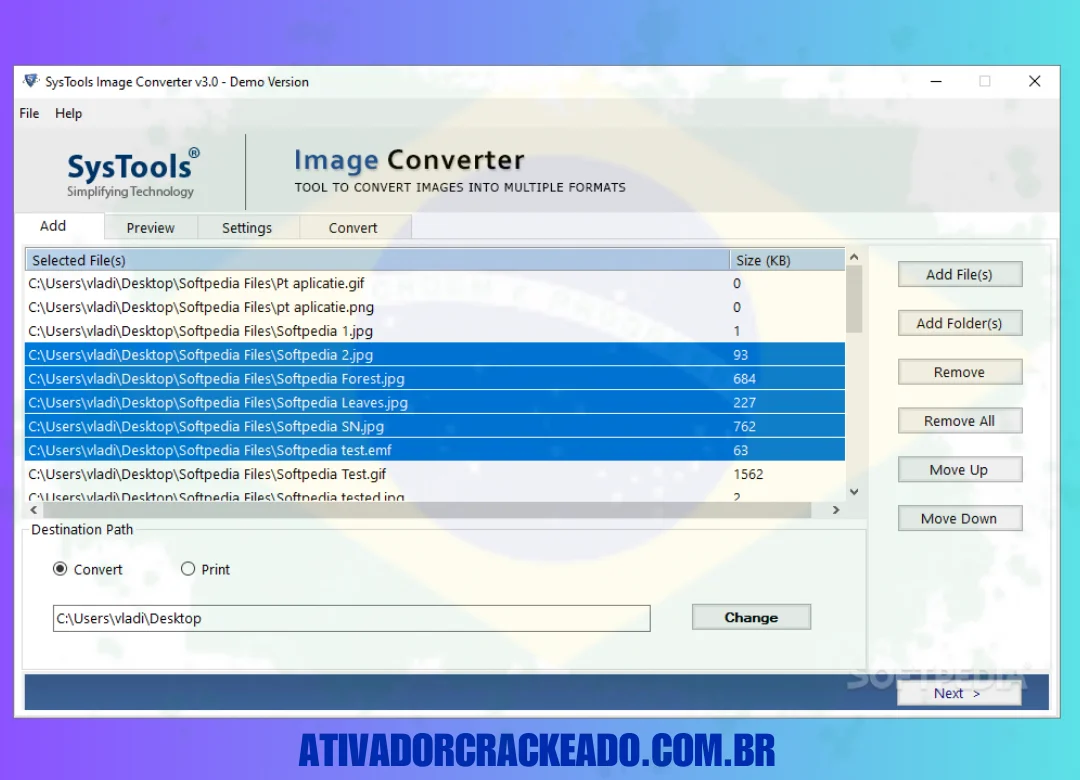 Principais recursos do SysTools Image Converter Crackeado