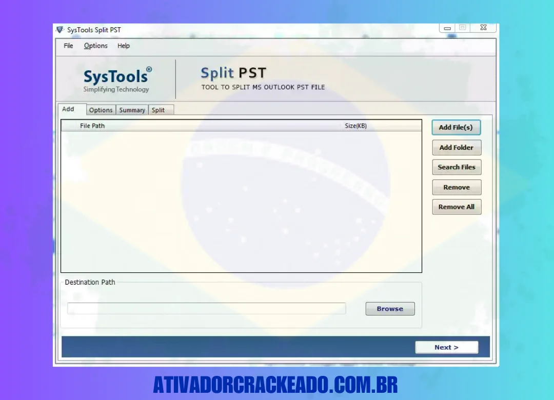 Principais recursos do SysTools OST Splitter Crackedo