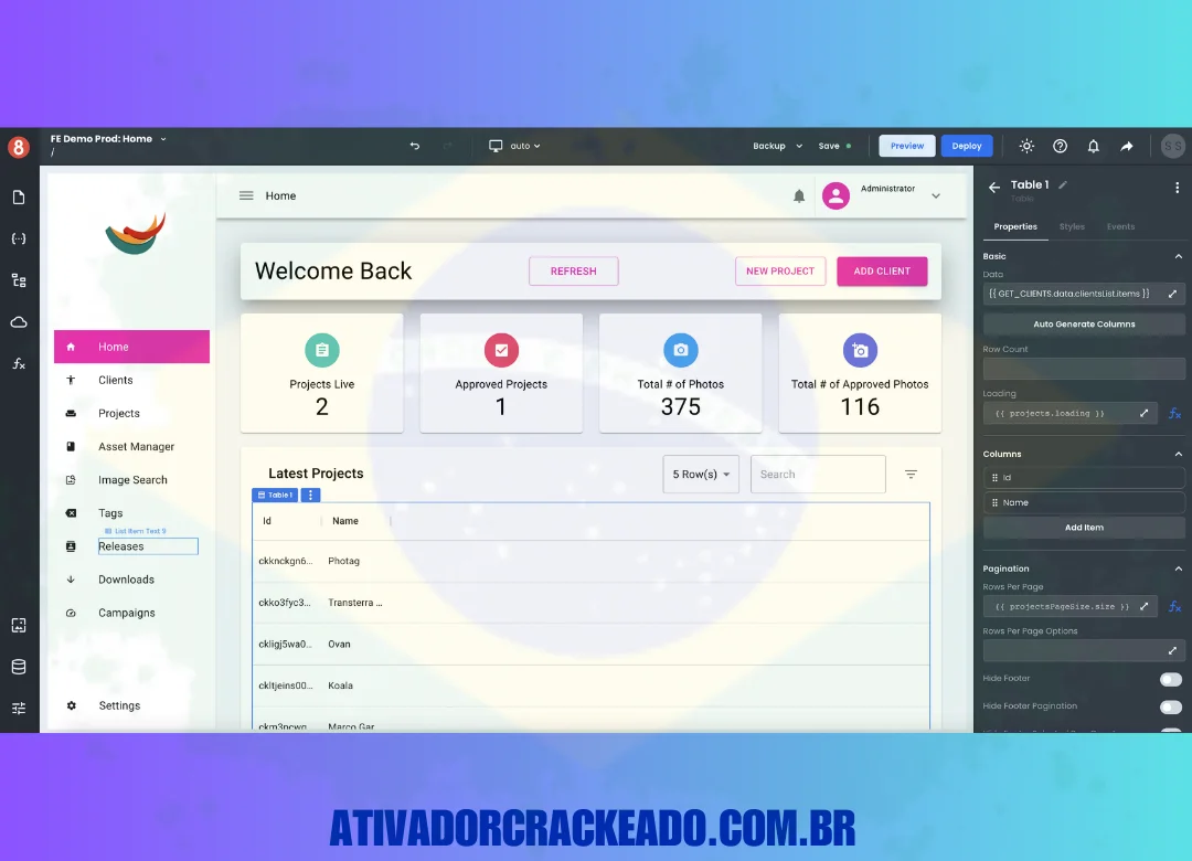 Recursos do App Builder Crackeado