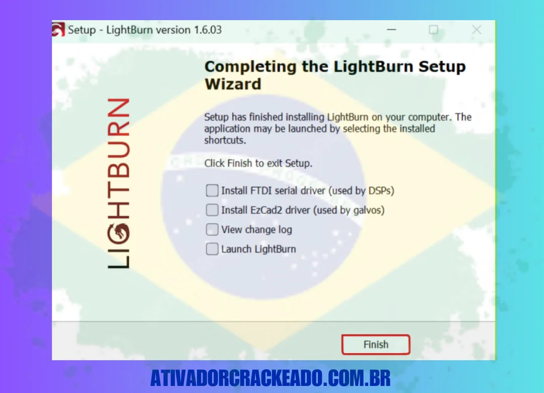 Inicie a instalação como administrador após extrair o arquivo baixado.