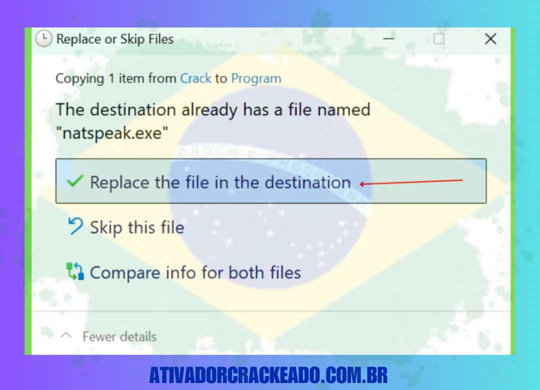 Substitua o natspeak.exe original em C:\Program Files(x86)\Nuance\NaturallySpeaking 16\Program\ por uma cópia da pasta Crack. O software será então ativado em seu nome, permitindo que você o utilize.