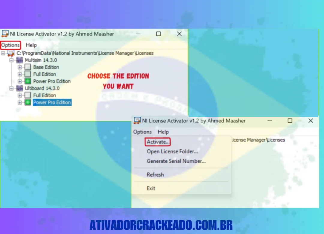 Depois disso, inicie o License Activator como administrador após abrir a pasta crack.