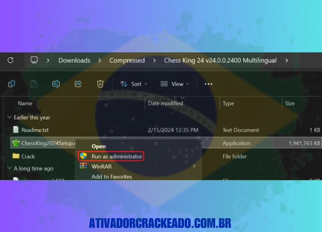 Execute o arquivo EnBtn.exe como administrador após extrair o arquivo baixado e abrir a pasta crack. Execute a instalação como administrador sem desligá-la. (Mais uma vez, não encerre o EnBtn.exe.)