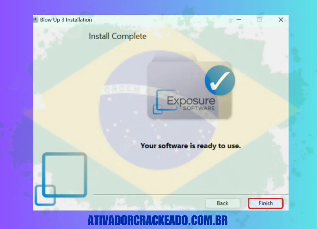 Execute a instalação como administrador, desconecte a internet e extraia o arquivo baixado.