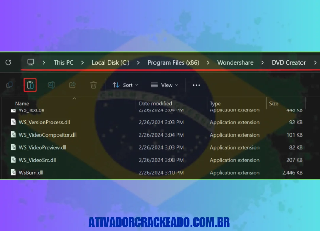 Após a conclusão da instalação, copie o arquivo Patch, extraia o arquivo WDC6P.rar e coloque-o no diretório de instalação.