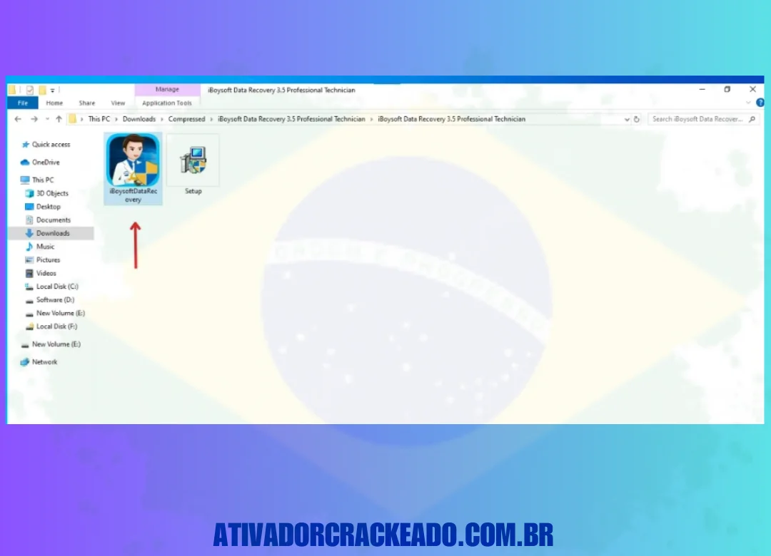 Agora, vá para a pasta principal do arquivo e copie o arquivo Iboysoft Data Recovery Crack.