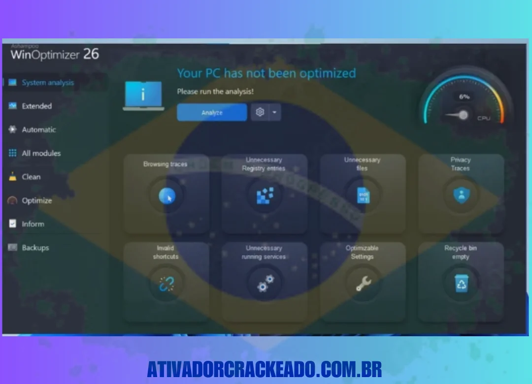 Agora você pode usar o Ashampoo WinOptimizer versão completa gratuitamente.