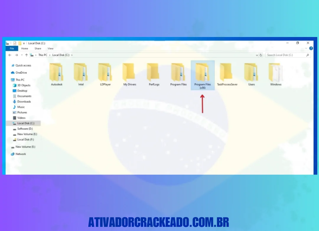 Depois disso, vá para o disco local C e abra os arquivos de programa (x86).