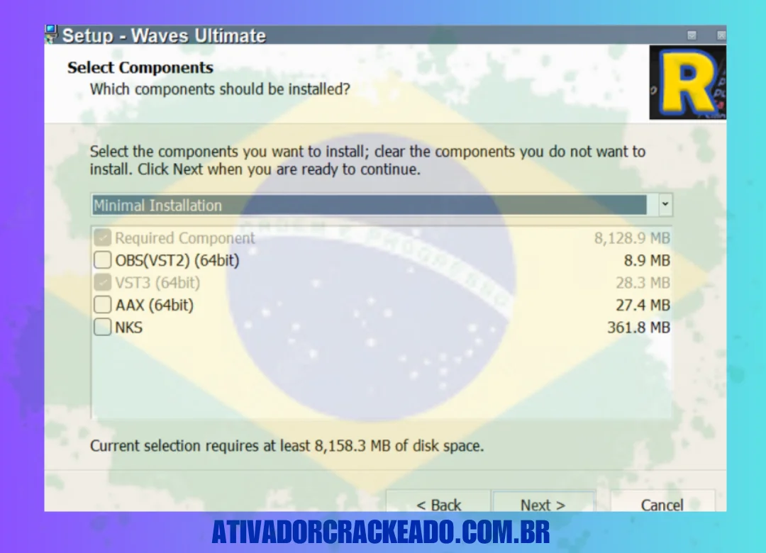 Execute a instalação como administrador após extraí-la.