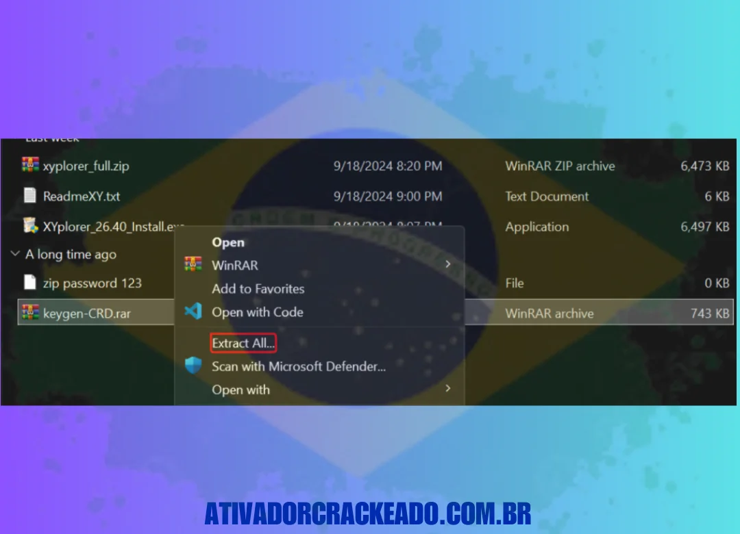 Extraia o keygen e inicie-o como administrador assim que a instalação for concluída.