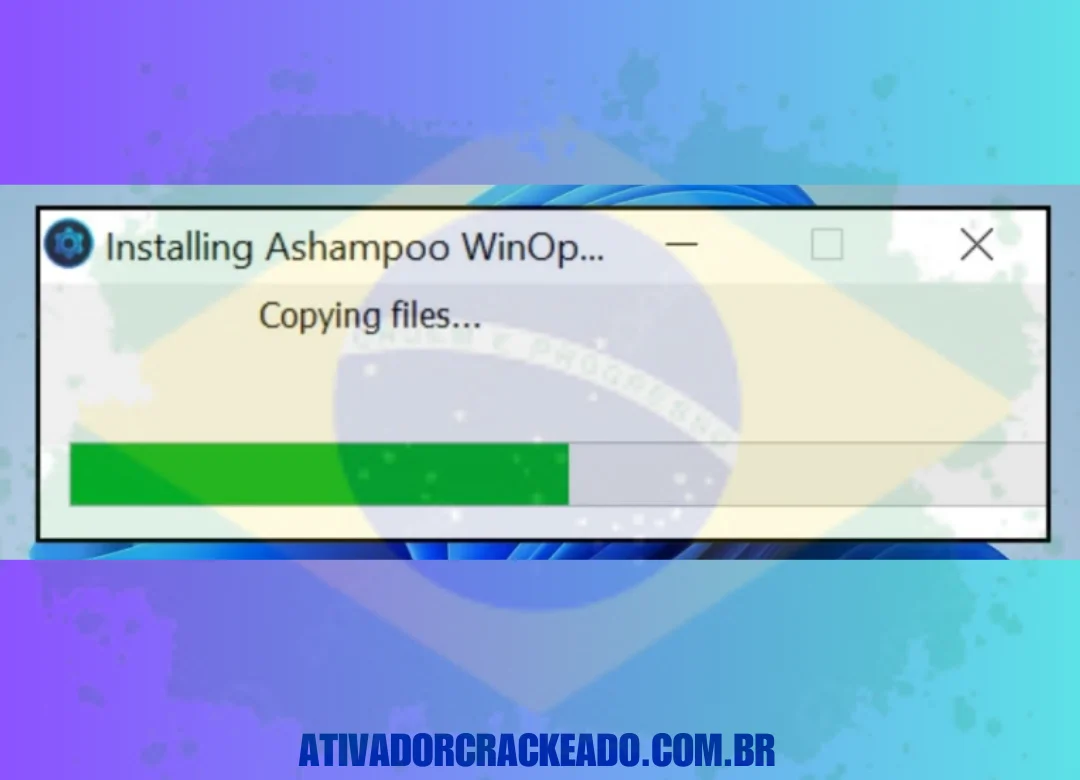 Instalando o Ashampoo WinOptimizer, aguarde um momento.