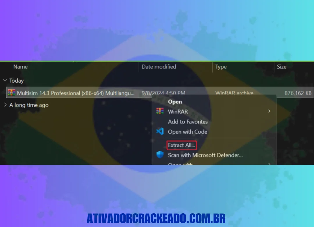 Monte o ISO após extrair o arquivo baixado. Selecione a opção de instalação após executar o arquivo autoplay.exe.