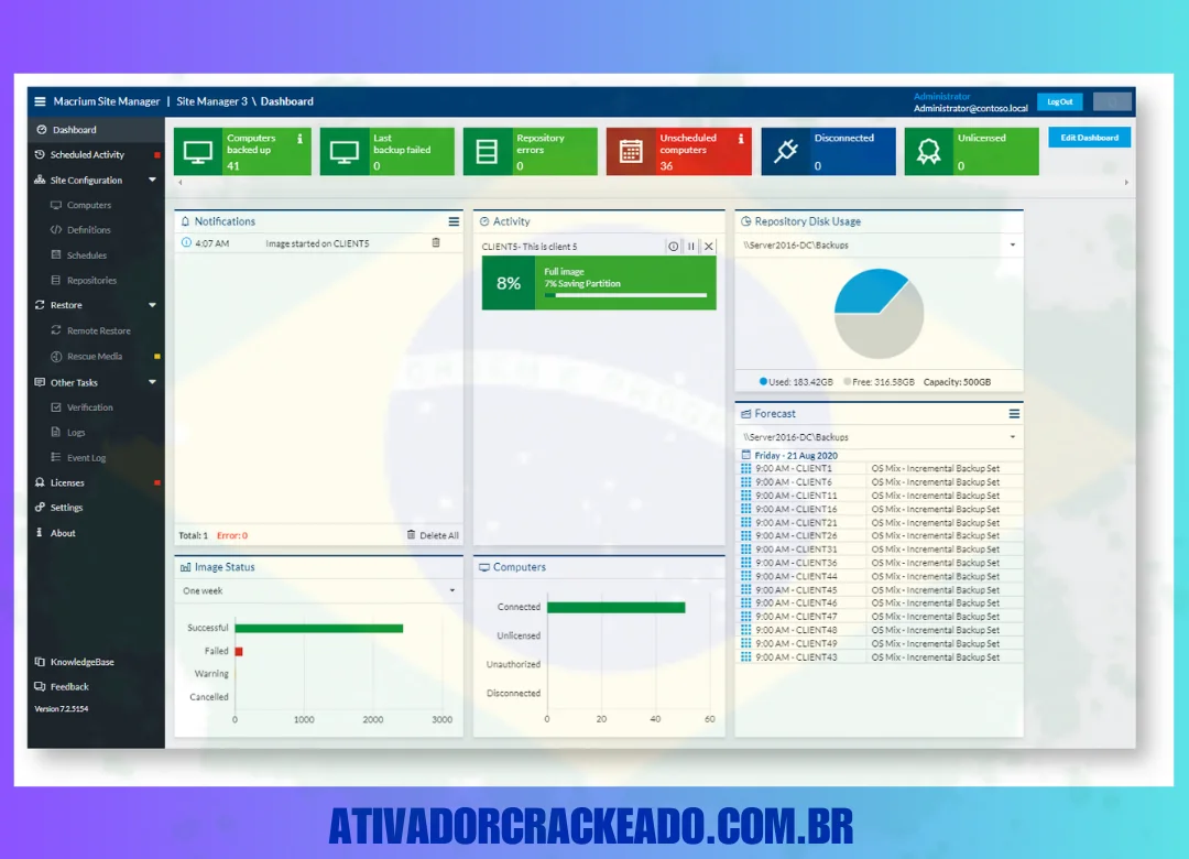 O software não só pode duplicar arquivos individuais, mas também pode replicar todo