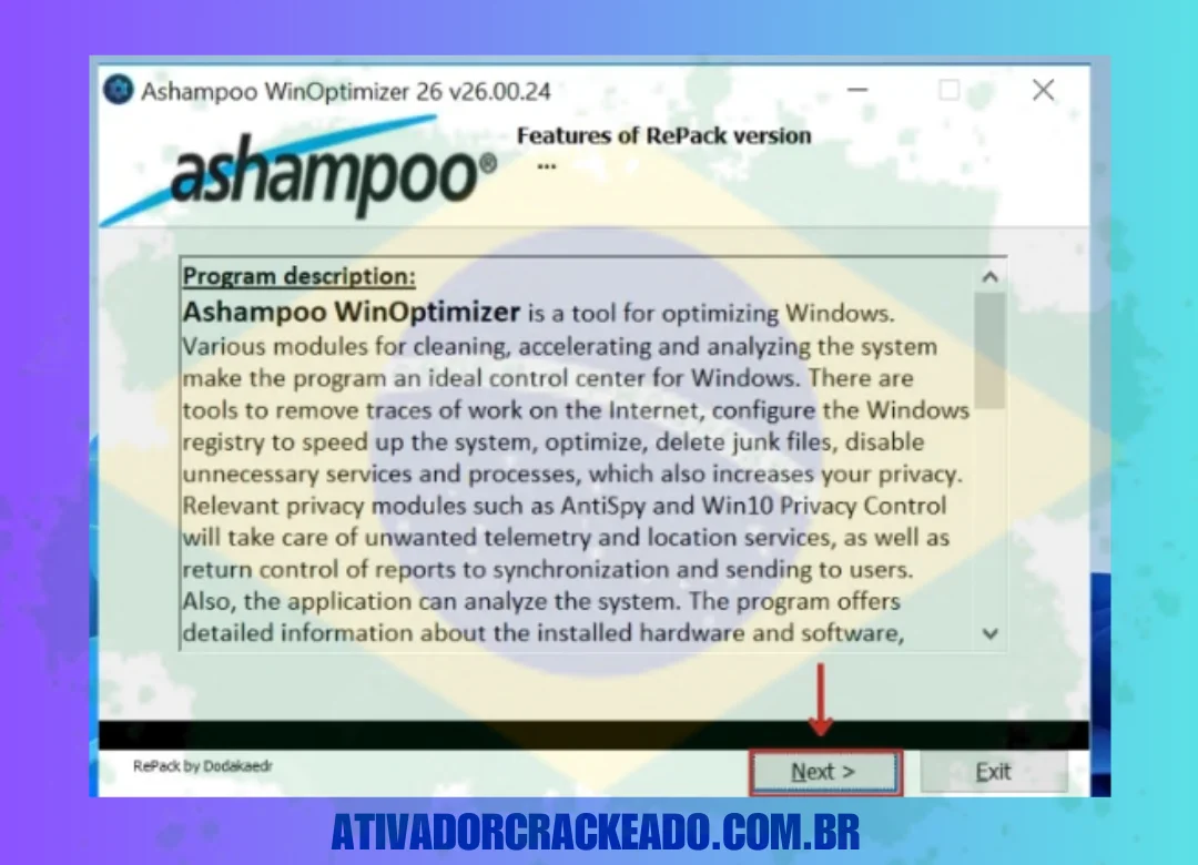 Primeiro, extraia o arquivo RAR principal usando o WinRAR e, depois disso, execute a instalação.