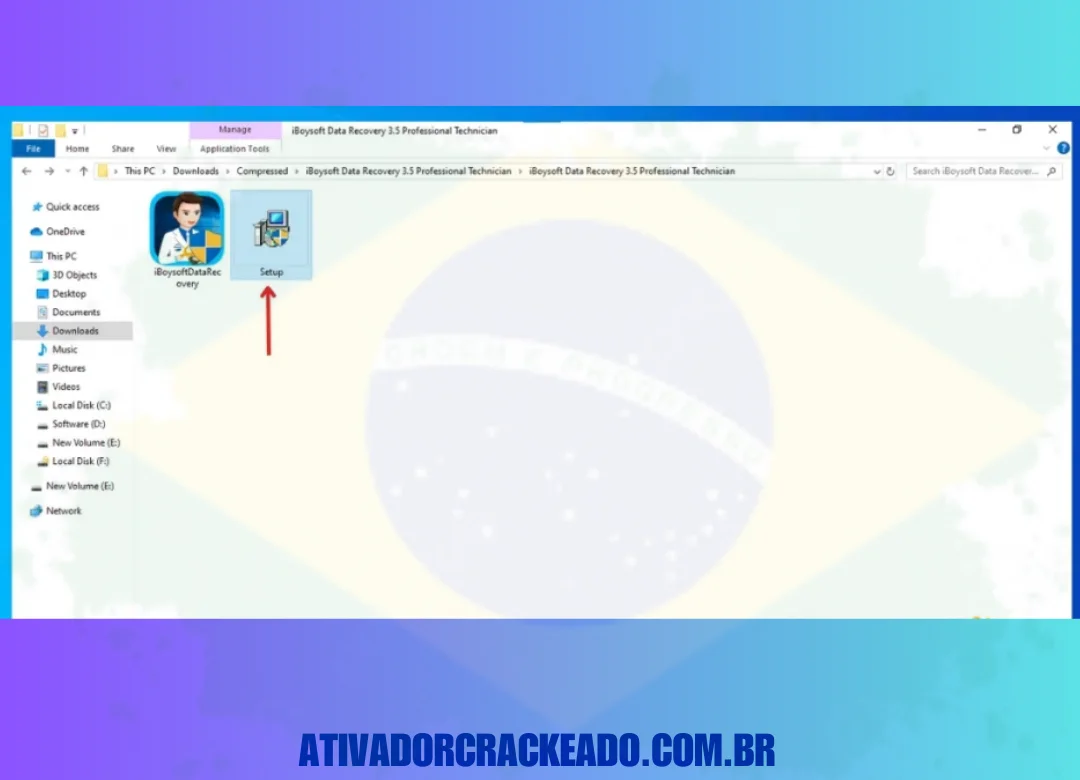 Primeiro, extraia o arquivo RAR principal usando o WinRAR e, depois disso, execute