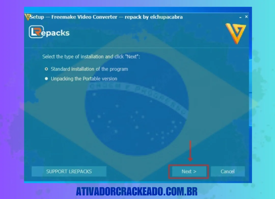 Primeiro, extraia usando o WinRAR e então execute o arquivo setup.exe. Depois disso, clique em 'Next'.